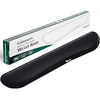 Gimars 63D High-Density Thicken Memory Foam Keyboard Wrist Rest, 17.3'' Extended Ergonomic Wrist Rest with Anti-Slip Rubber B
