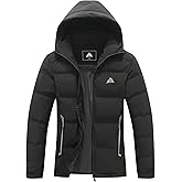 MOERDENG Women's Lightweight Full-Zip Puffer Jacket with Hood Quilted Warm Winter Coat Water Resistance Winter Jacket
