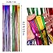 Sumind 4 Pack Foil Curtains Metallic Fringe Curtains Shimmer Curtain for Birthday Wedding Party Christmas Decorations (Rainbow)