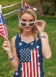 For G and PL 4th of July Womens American Flag Red