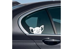 WIRESTER 6 inch Clear Vinyl Decal Sticker Decoration for Car Window (Or Any Flat Surface) - Baby Pig (S2)