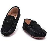 DADAWEN Kids' Soft Suede Slip On Loafers