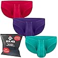 Real Men Ares-Accent Low-Rise Pouch Bikini Brief – 1, 3, 6 Pack with Size ABCD Pouch XS - 5XL