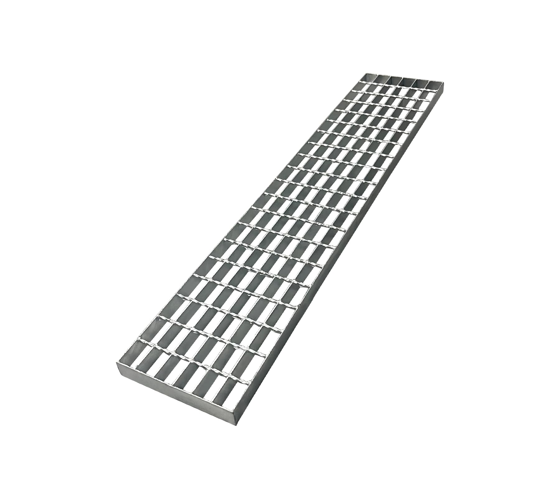 Natotela L1000mmxW200mmxH30mm Driveway Galvanized Metal Grating Steel Channel Drain Grate B125 Heavy Duty Mesh Drainage Gutter Vent for Outdoor Yard Garage Parking Lot Ditch Concrete Forge Walkway