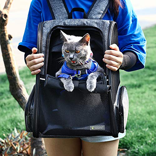 Texsens Cat Backpack Carrier, Super Breathable Carrier Backpack