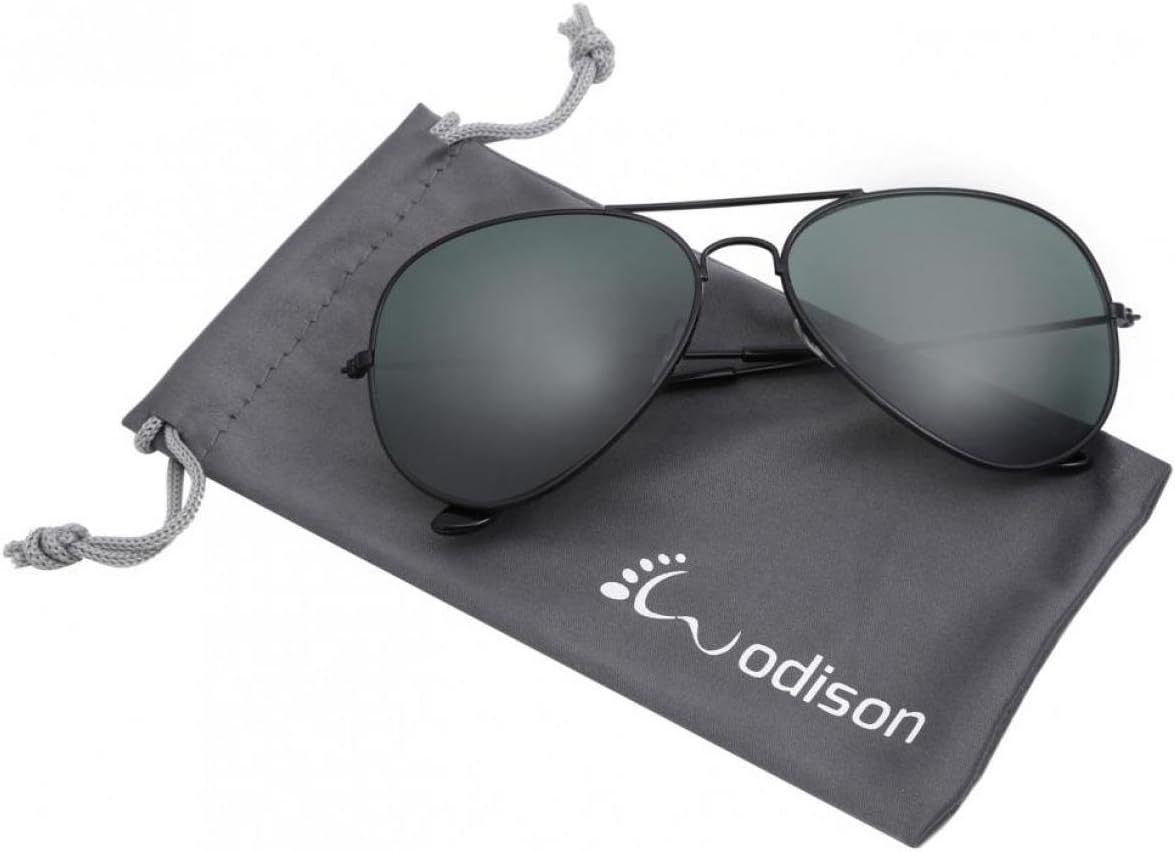 WODISON Vintage Pilot Sunglasses Reflective Mirror Lens for Womens and Mens