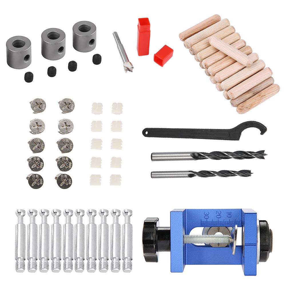 Opaltool Self Centering Dowelling Jig, Drill Guide Jig Kit, Wood Doweling Jig Hole Drilling Guide Woodworking Positioner Locator Tool Drilling Jig