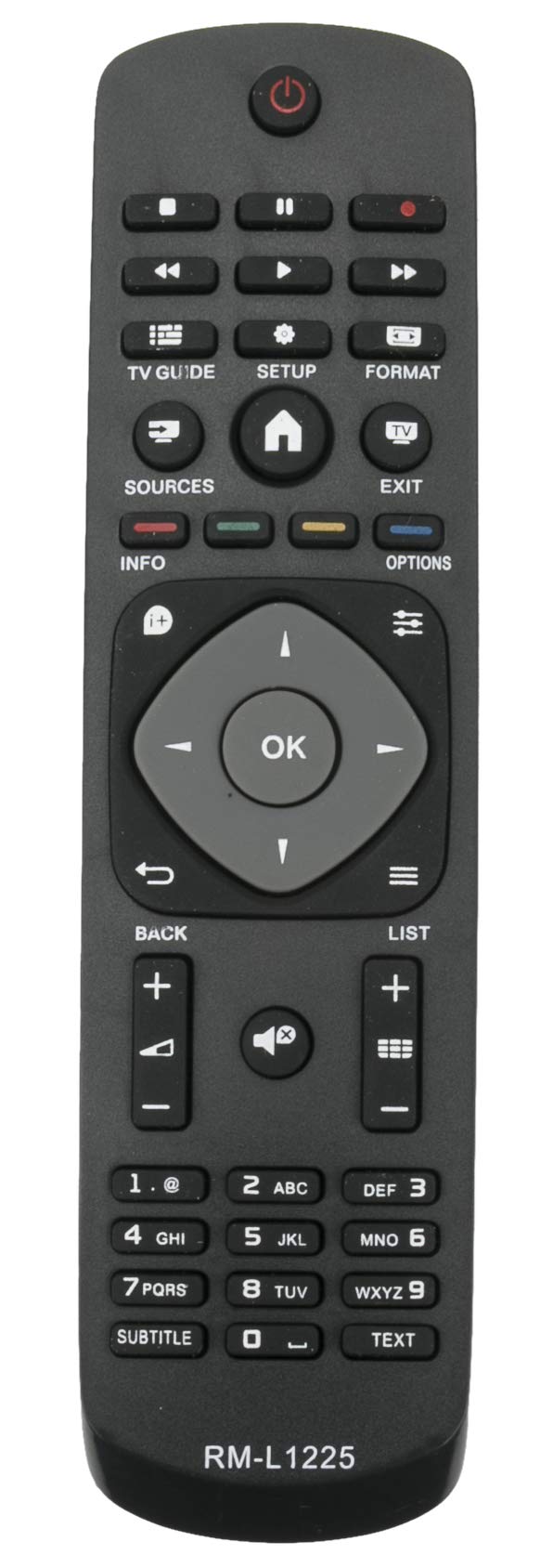 ALLIMITY Remote Control RM-L1225 Replace for Philips UHD LED TV 49PUH4900 49PUK4900 49PUT4900 32PFT4131 32PFT4132 32PFT4309 32PHH4009 39PHS4112 39PHT4112 48PFH4100 48PFH4101 48PFK4100