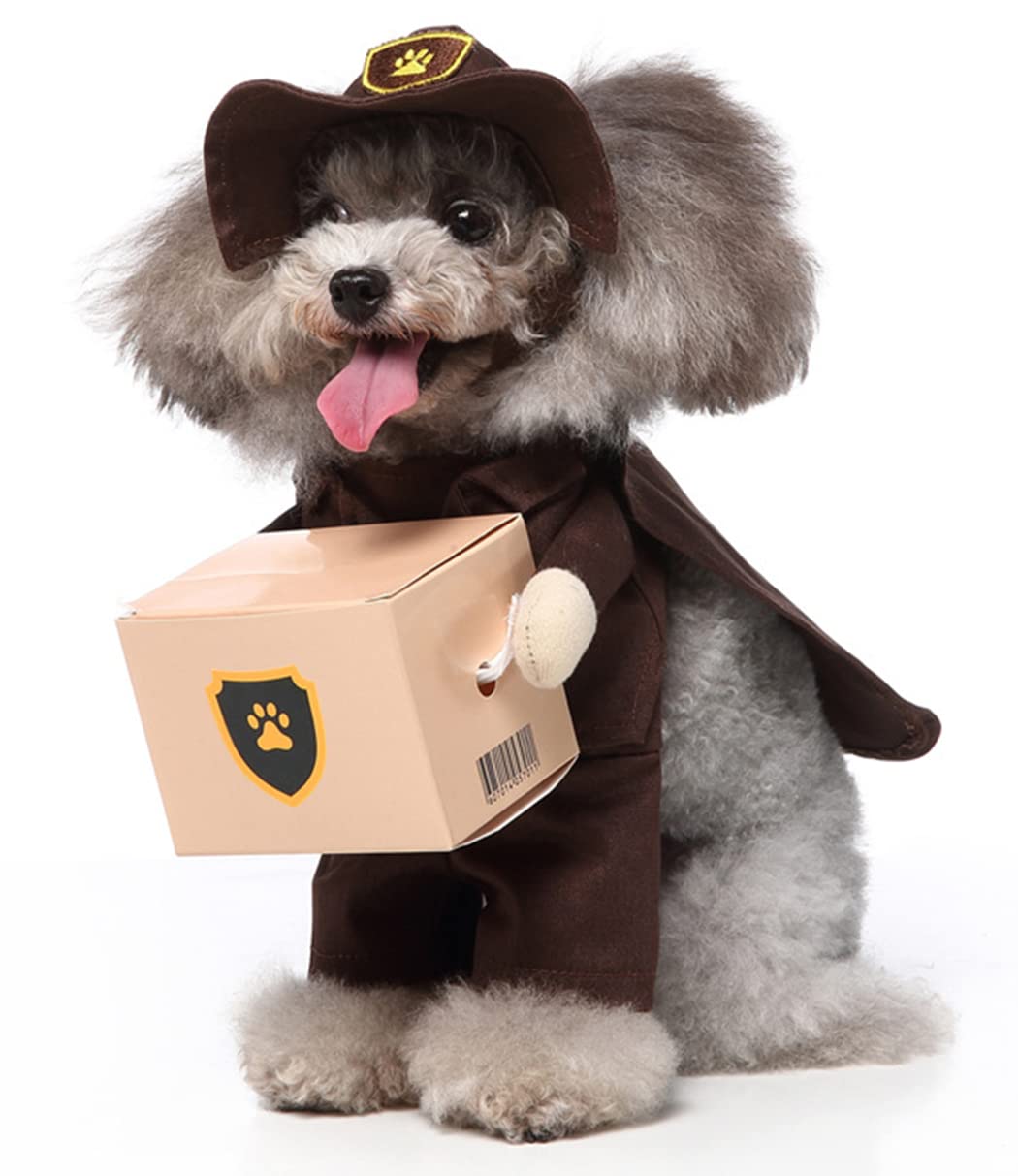 XIAOYU Halloween Costume for Dog and Cat - Fun Halloween Apparel - Christmas Party Wear for Small Dog and Cat - Carrier Costume - Size L