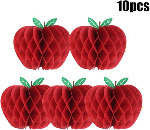 Sunbeauty 4 Red Pack Of 10 Apple Shaped Honeycombs Fruit