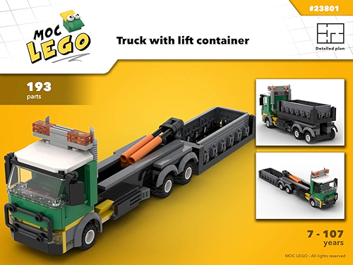 Download Truck with lift container (Instruction Only): MOC LEGO (English Edition) PDF