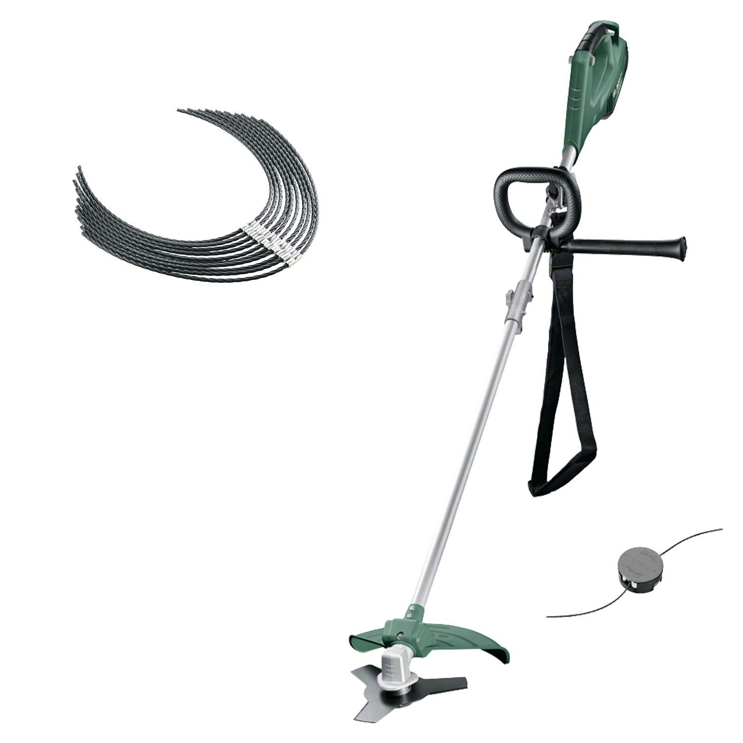 Bosch Strimmer AFS 23-37 (950 W, three-prong blade, spool for cutting line, 3x cutting lines, auxiliary handle, protective guard) + Bosch Extra Strong Cutting Thread for AFS 23-37 Brush Cutter