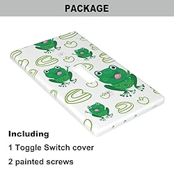 Pznen Frog Single Toggle Switch Plates Cute Frogs