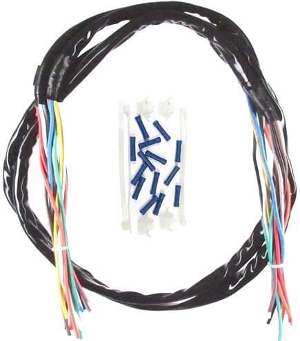 Complete Motorcycle Wiring Harness Kit – Waterproof, With Diagnostic LEDs, For Harley, Chopper & Bobber Builds
