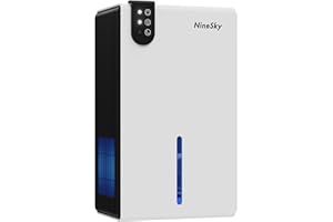 NineSky Dehumidifier for Home, 85 OZ Water Tank, (800 sq.ft) Dehumidifiers for Bathroom Bedroom with Auto Shut Off,7 Colors L