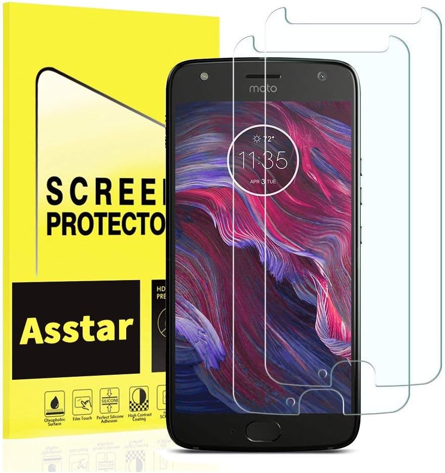 Moto X4 Screen Protector, Asstar Tempered Glass 9H Hardness Anti-Scratch [Crystal Clear] [Bubble Free] for Motorola Moto X 4th Generation with Lifetime Replacement Warranty [1-Pack]