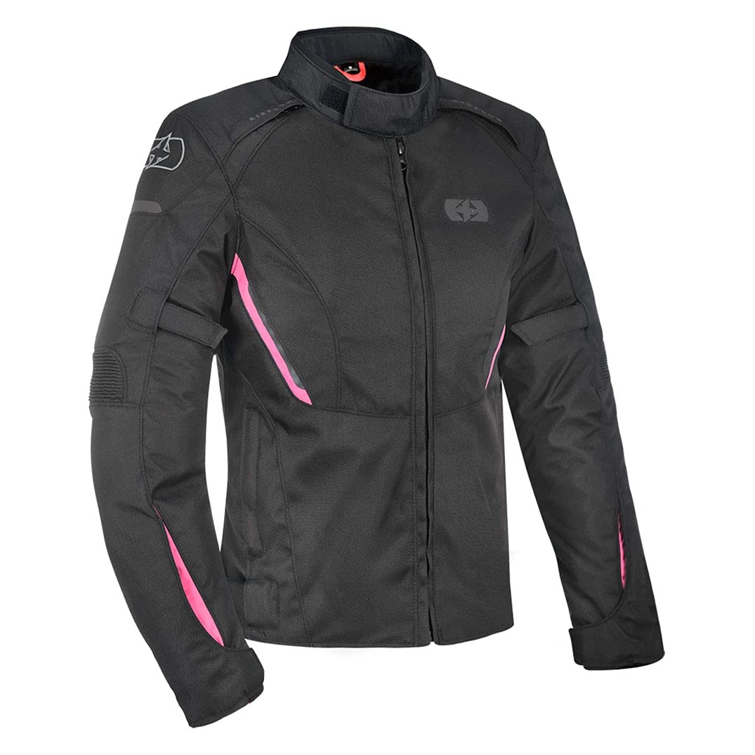 Oxford Iota 1.0 Ladies Waterproof Thermal Textile Motorcycle Jacket Tech Pink/Black Size 8