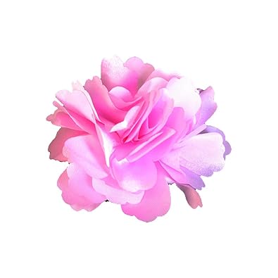 Voice Tattoo Barrette Pince Cheveux Pompom Fleur Rose