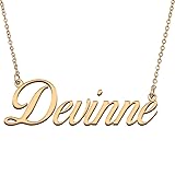 HUAN XUN Customized Custom Simple Any Name Necklace