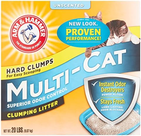 Arm &amp; Hammer Multi Cat Extra Strength Clumping Unscented Cat Litter, 20 Lbs