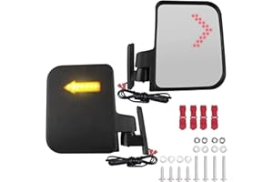 MOSNAI Golf Cart Mirror Universal Golf Cart Side Mirrors with Turn Signal Light Rear view Mirrors for Club Car Ezgo Yamaha Side Mirrors Golf Cart