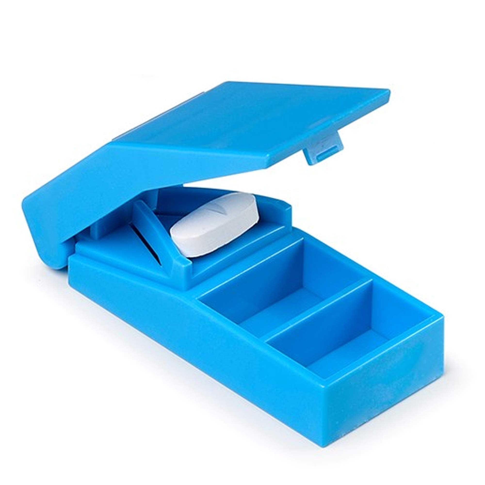 PLASTIFIC Pill Cutter, Pill Splitter Cutter for Small or Large Pills/Tablets, Pill Splitter with Pill Holder Case to Split Safely Cut Pills in Half Pill Splitter for Travel