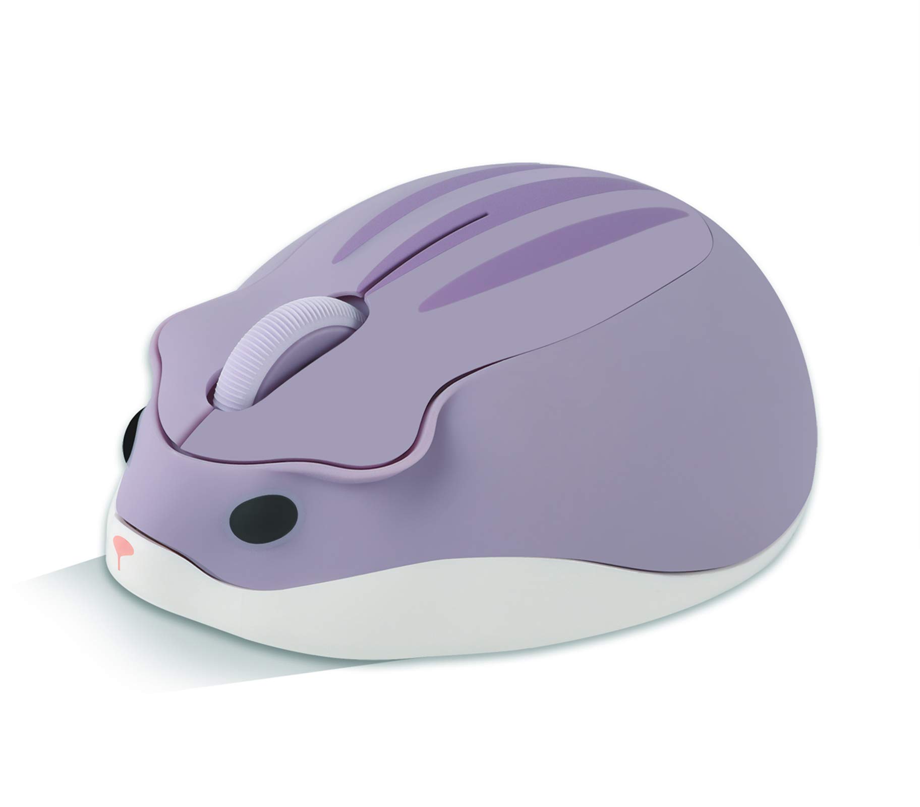 Wireless Mouse,Cute Mini Hamster Shape Optical Mouse,1200 DPI Noise Reduction Ultra Portable Travel Mice,2.4 GHz with USB Unifying Receiver,for PC Mac Laptop Computer Kids Girl Gift(Purple) — image 1