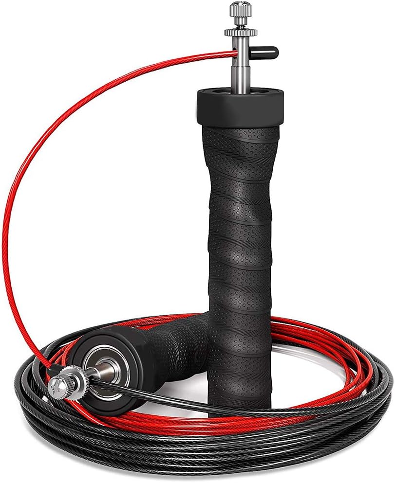 Weighted Skipping, Fitness Skipping Rope Sport Home Gym Adult Skipping Rope Children Skipping Jump Rope Adjustable Professional Ball Bearings Anti-Slip Handles Skipping Rope