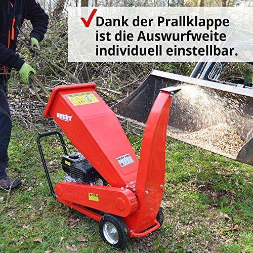 Hecht Benzin Häcksler mit kraftvollen 7,0 PS 4-Takt Motor und 208 ccm - ideal für dickes und sperriges Holz/Ãste â Mit moderner und brandneuster Technik â Häcksler Benzin (Häcksler Benzin Rot) – Bild 6