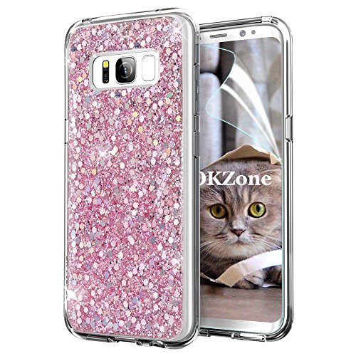OKZone Cover Samsung Galaxy S8, Custodia Lucciante con Brillantini Glitters Ultra Sottile Designer Case Cover per…