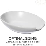 Oggi 5429.1 White Ceramic Spoon Rest - Compact & Dishwasher Safe view 4