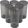 Juvale 50 Pack Empty Pill Bottles with Caps - 13 Dram Medicine Containers, Prescription Vials with Lids (Black) - Medicine Bottle