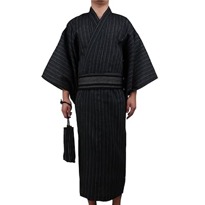 white christmas dresses Men MUJI Cotton Kimono Black main image 1