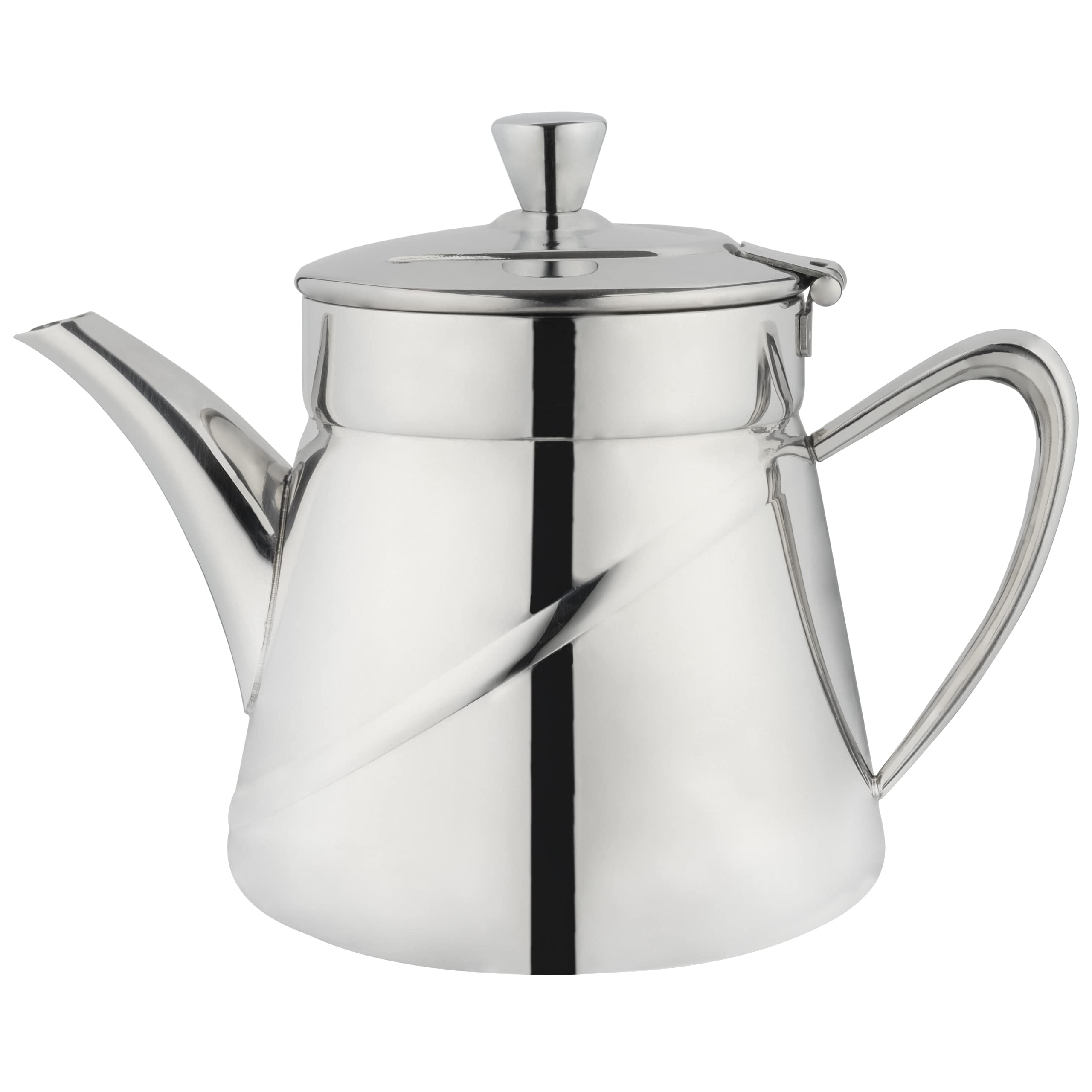 Cafe Olé ABT-048 Tea Pot, Stainless Steel, Silver