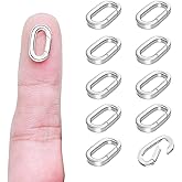 OHINGLT 10Pcs Carabiner Clip Pendant Clasps – Silver Necklace Clasp and Closures, Bracelet Charm Connector for Women