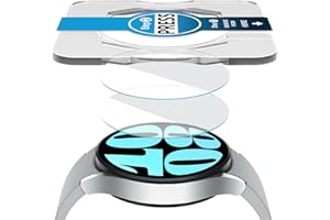 SPGUARD [2Pack Galaxy Watch 6 44mm Screen Protector, Auto-alignment Installation Kit Accessories Tempered Glass Screen Protector for ONLY Samsung Watch 6 44mm (NOT for Other Models)