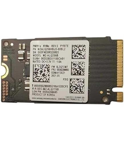 Amazon.com: Samsung SSD 256GB PM991 M.2 2242 42mm PCIe 3.0 x4 NVMe