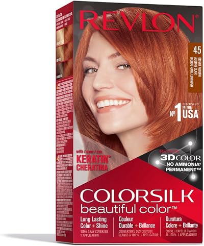 Revlon Colorsilk Beautiful Hair Color 45 Bright Auburn Ammonia-Free