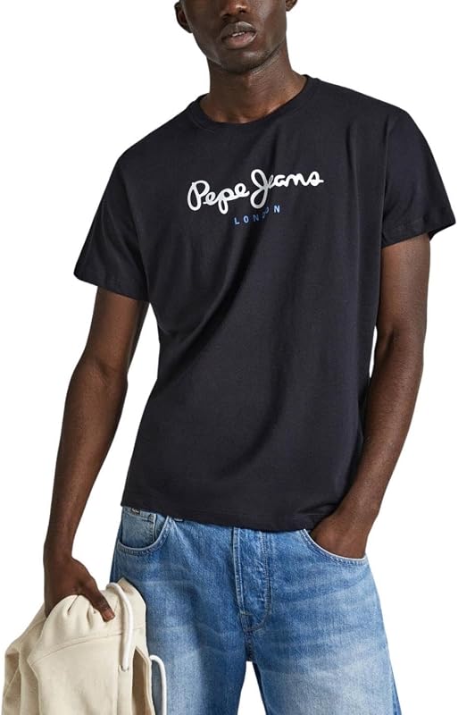London Eggo N Homme T-Shirt Coupe régulière, Noir