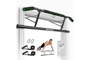 KAKICLAY Pull Up Bar for Doorway,2024 Upgrade Multi-Grip Hanging Bar for Home Gym, Max Capacity 440 lbs Multifunctional Portable Chin Up Bar - USA Original Patent, Designed, Shipped, Warranty