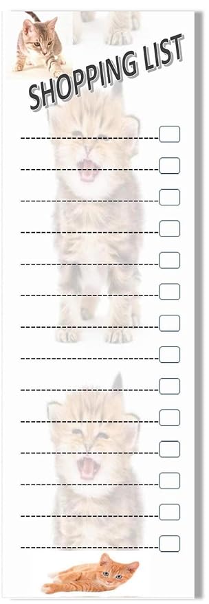 Bloc de notas magnético para nevera con diseño de gatito en una ...