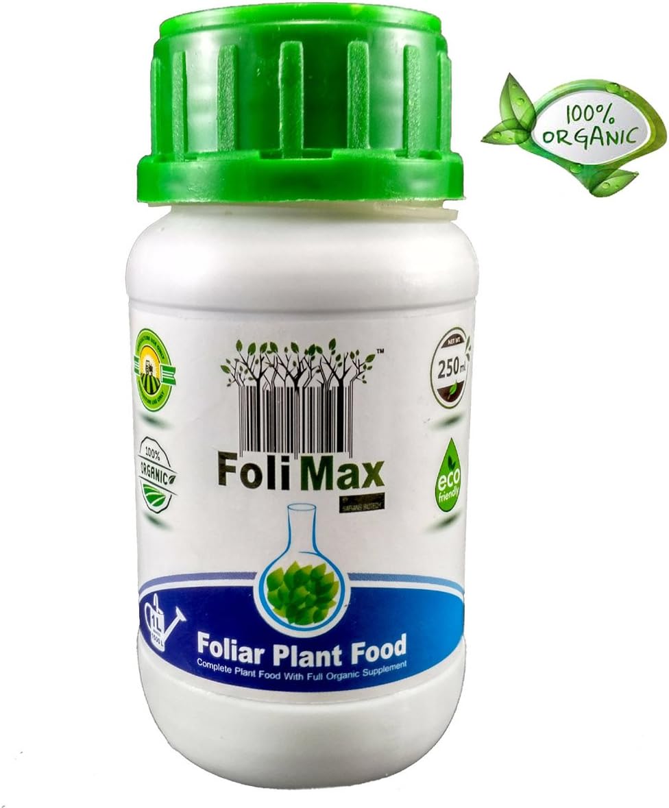 FoliMax Organic Supplement Fertilizer Plant Food Seaweed Extract for All Indoor and Outdoor Plants (250 ML)