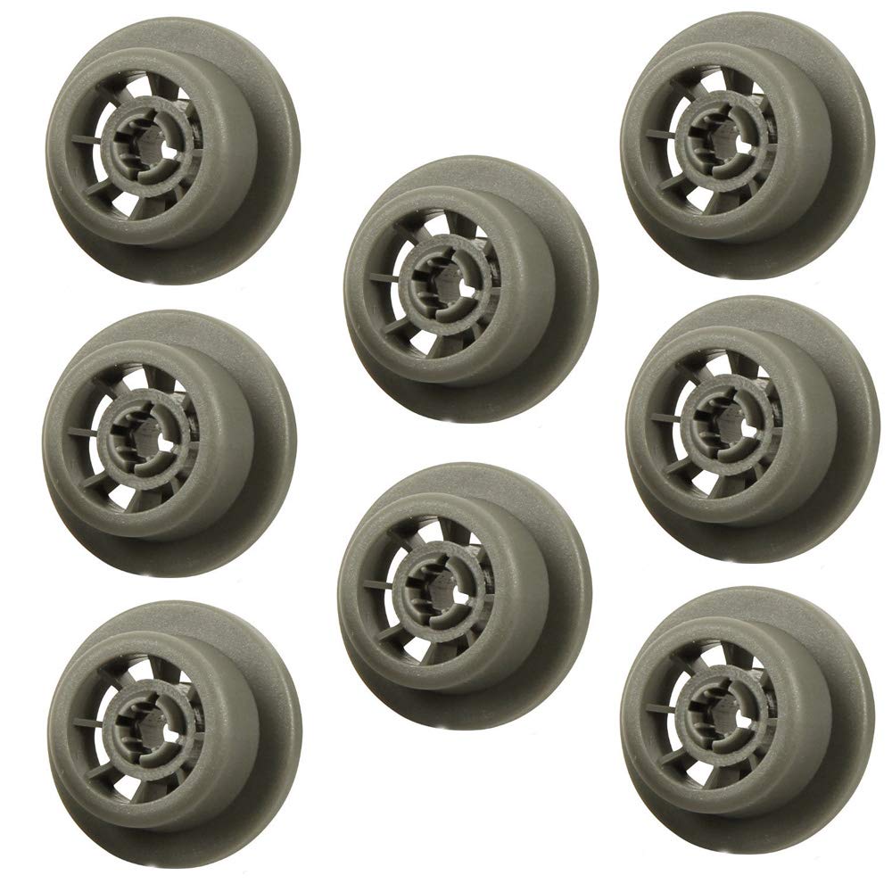 8X Dishwasher Lower Bottom Basket Wheels Compatible with Bosch 165314 00165314 AP2802428 165314 420198 423232 Hotpoint C00290453 43-BS-04 Dishwasher Spare Parts Universal Large Lower Rollers 36MM