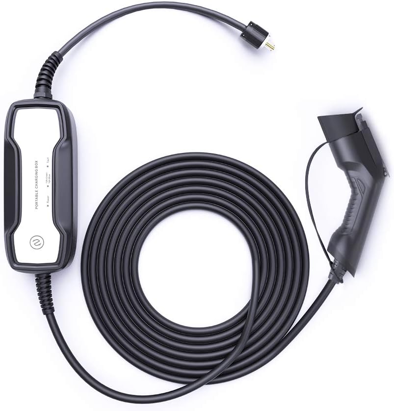 BESENERGY EV Charger Level 2 J1772 EVSE 27ft Home Current-Switchable 220V-240V IP66 10A/16A Portable Charge Station for J1772 EV Cars Without Adapter