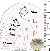 Your Invites Personalised Circle Stickers 25 37 45 51 62 88mm Matte Finish view 5