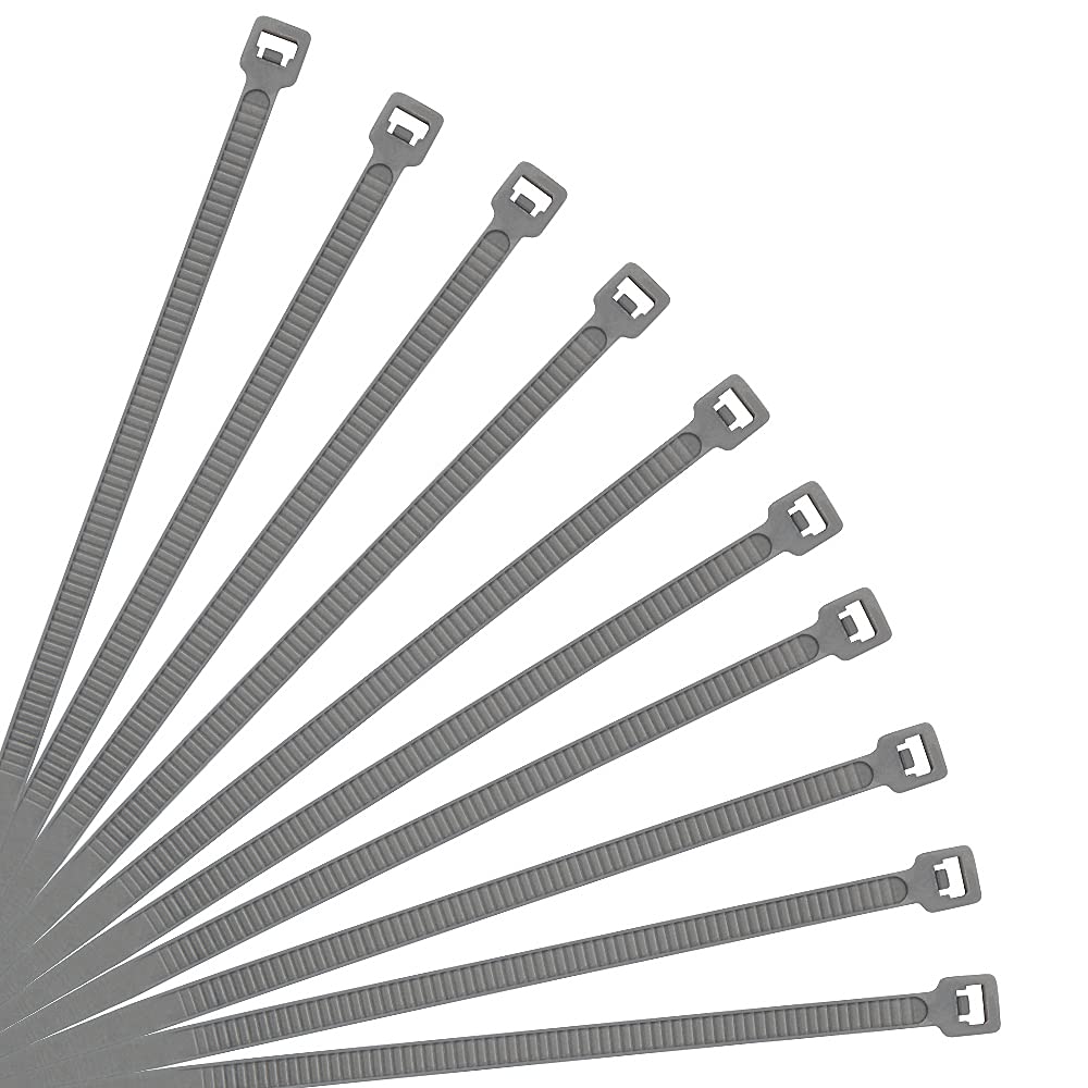 XINGO Silver Cable Ties Pack of 500, 300mm x 3.6mm,Premium Nylon Durable Zip Ties, Self-Locking UV Resistant Nylon Plastic Wire Ties for Indoor and Outdoor