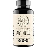 Joy-Filled Mood Support Supplement - 7 Herb Complex + St. Johns Wort (180 Ct) | Rhodiola Rosea, Eleuthero, Ashwagandha | Stress Relief – Helps Calm The Mind & Body | 100% Plant-Based Happy Pills