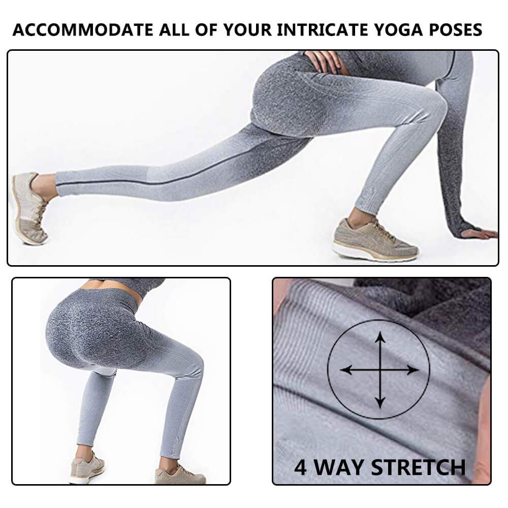 Puimentiua Yoga Pants Seamless Gym Leggings/Gradient Yoga Pants/Seamless Buttock Lifting Leggings/High Waist Pants Women\'s Fitness Sweatpants Tights/Yoga Leggings for Fitness.