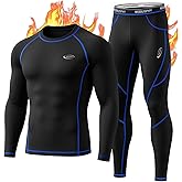 MOBIUSPHY Thermal Underwear for Men Sweatsuits Long Johns Set with Fleece Lined Base Layer Top Bottom