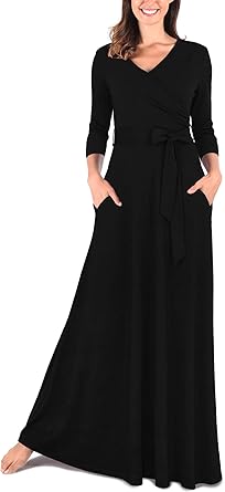 casual wrap maxi dress